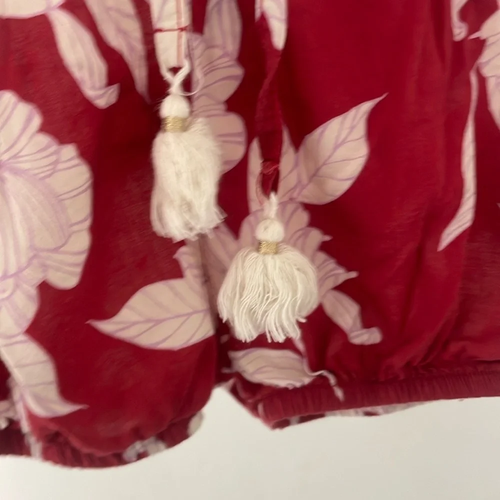Kids Red Floral Swim Bloomers